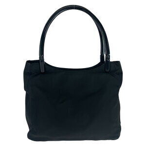 Prada bag logo Tessuto black shoulder triangular tote nylon plate